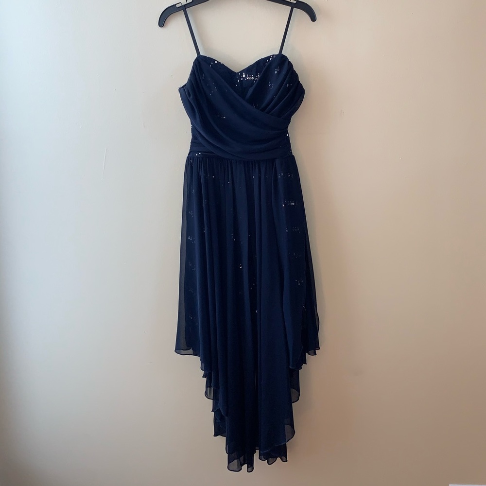 Spaghetti Strap Hi-Lo Skirt Homecoming Dress